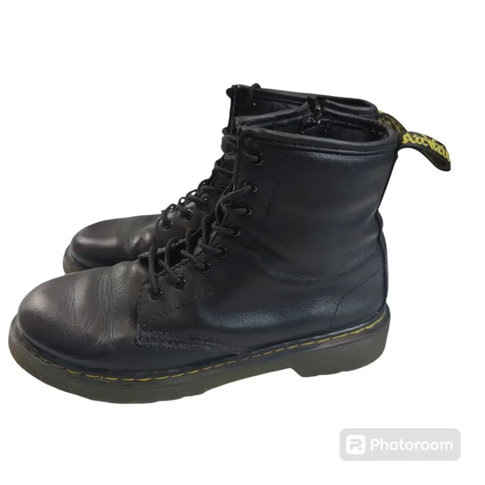 Dr. Martens Youth 3 Women's 5 Softy T Combat Boots High Top Side Zip 1460J